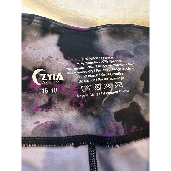 16/18 ZYIA Floral Watercolor Soft n Snug Hi-rise Legging - Picture 3 of 4